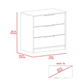 White 3 Drawer Rectangle Dresser White Particle Board