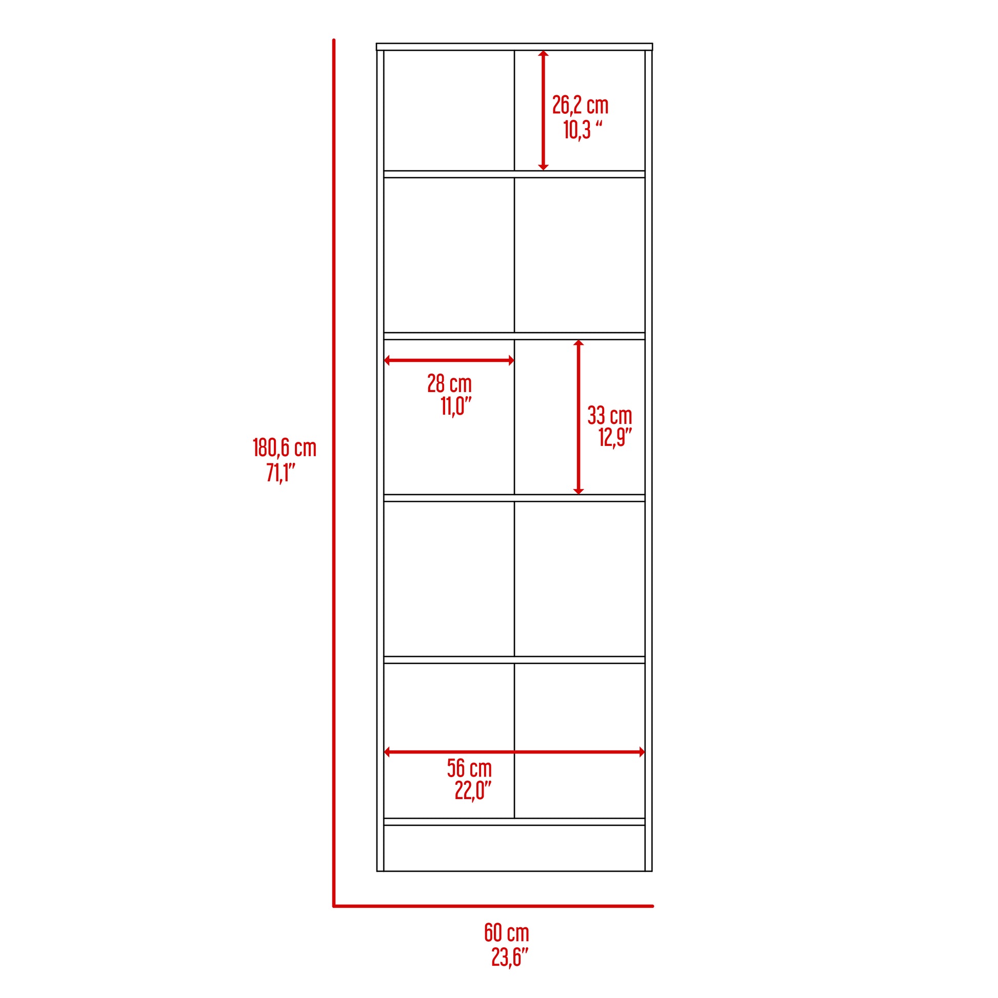 Buxton Rectangle 2 Door Storage Tall Cabinet Light Oak And Black Wengue Beige Particle Board