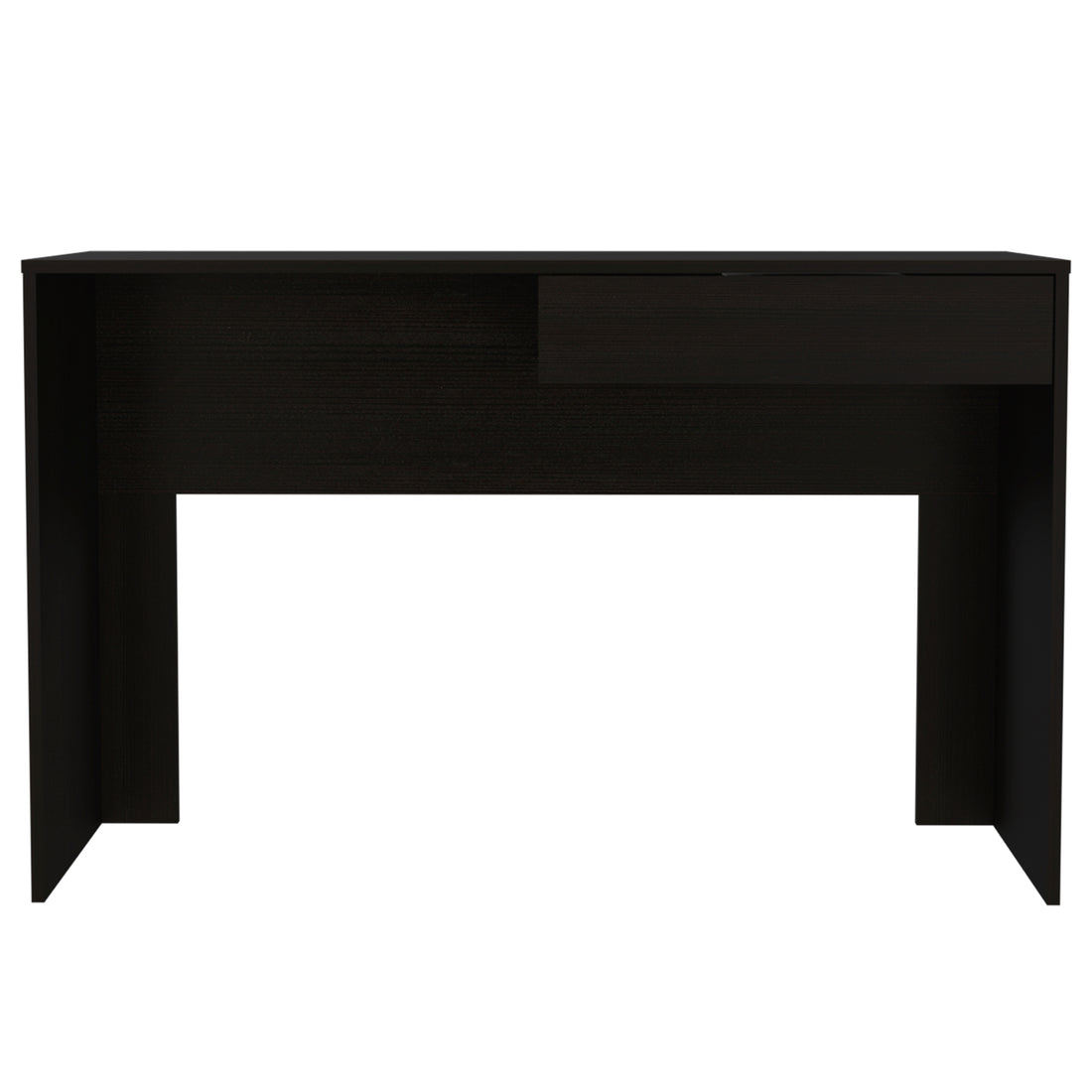 Black Wengue 1 Drawer Computer Desk Black Particle Board