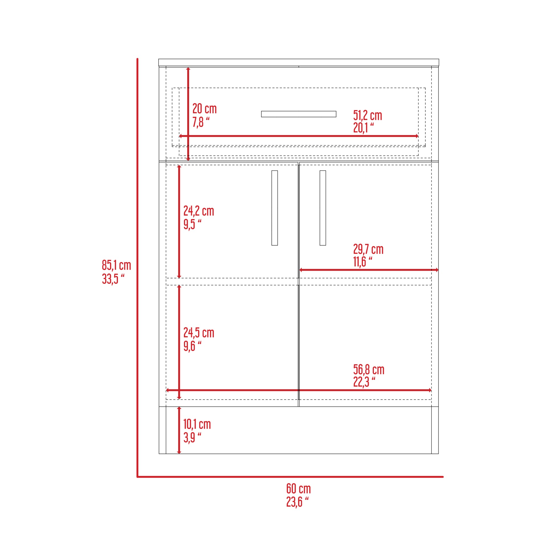 Wilmington 1 Drawer Rectangle Pantry Cabinet White And Light Oak White Particle Board