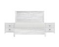 Albany 3 Piece Full Bed Set, Heavy Duty Solid Wood Full Size Bed Frame With Bedside Table Set Of 2, White White Solid Wood