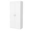 Cherry Hill 5 Shelf Pantry Cabinet White White Particle Board