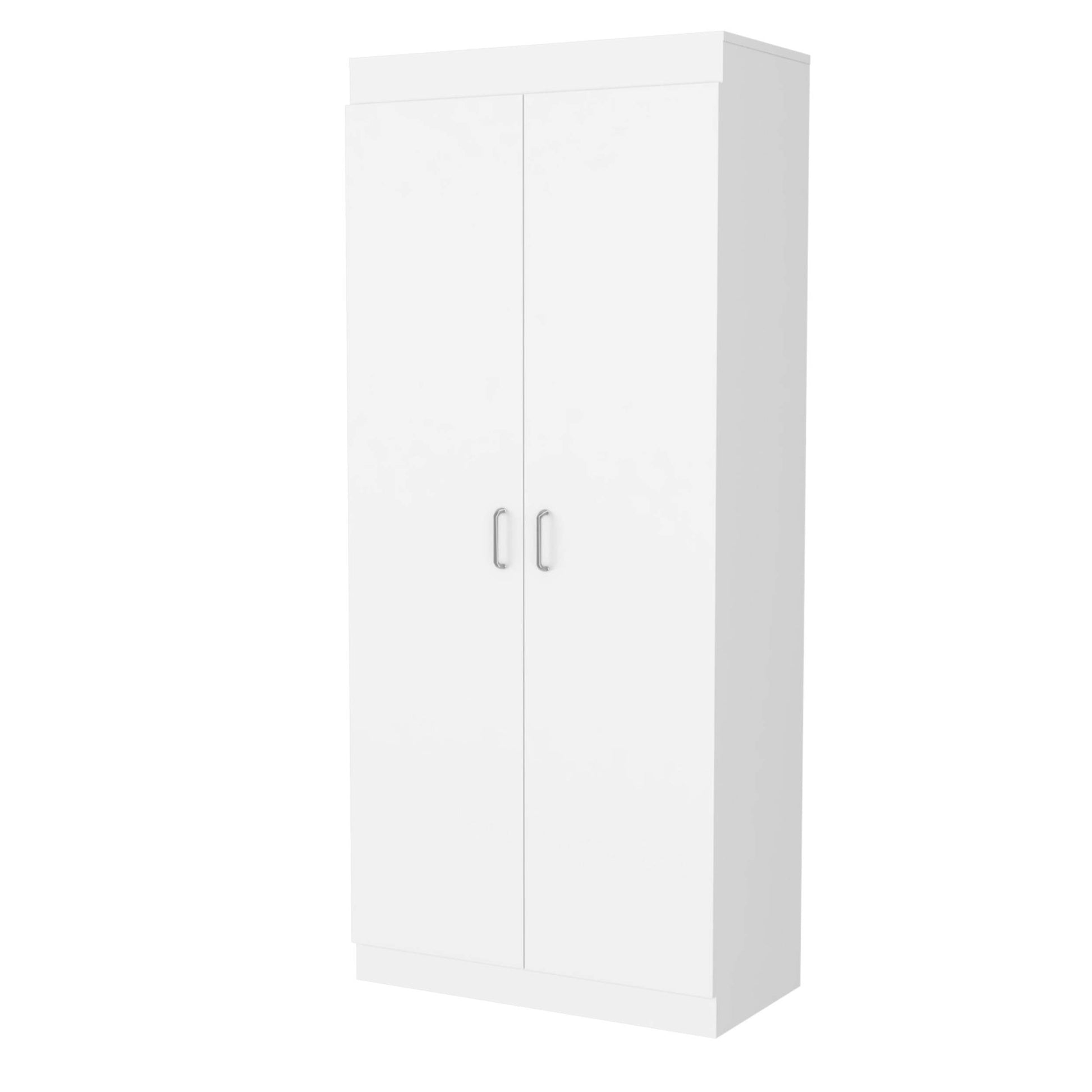 Cherry Hill 5 Shelf Pantry Cabinet White White Particle Board