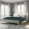 Modern White Solid Wood King Platform Bed Old Sku:Wf283526Aak White Solid Wood