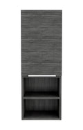 Smokey Oak Rectangle 2 Shelf Medicine Cabinet Gray Particle Board