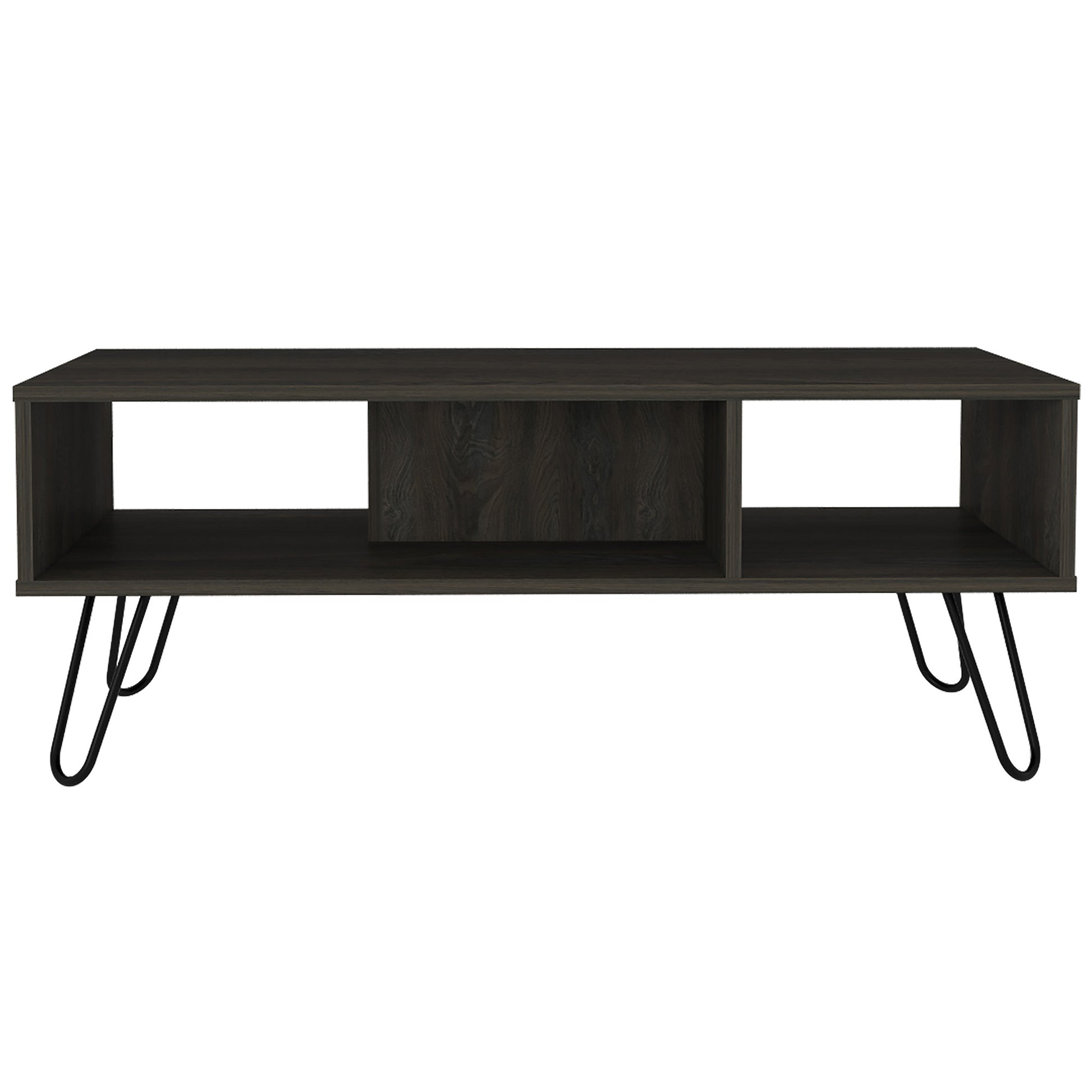 Newport Rectangle 2 Shelf Coffee Table Carbon Espresso Carbon Gray,Espresso Particle Board