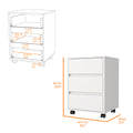 Eagle Creek 3 Drawer Rectangle Filing Cabinet White Freestanding 3 4 Drawers White White Primary Living Space Drawers Included Modern Particle Board