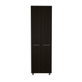 Nalani Rectangle Pantry Cabinet Black Wengue Black Particle Board