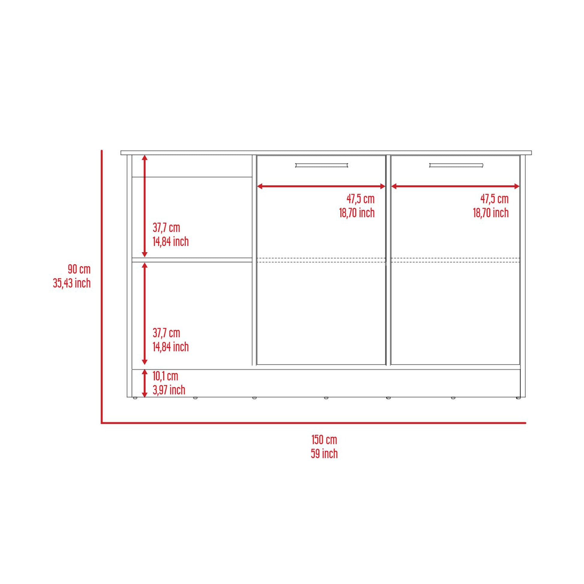 Light Oak And White 2 Shelf Kitchen Island White Particle Board