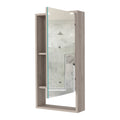 Burlington Rectangle Medicine Cabinet With Mirror Light Grey Light Gray Particle Board