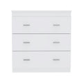 White 3 Drawer Dresser White Bedroom Particle Board