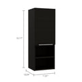 Black Wengue Rectangle 2 Shelf Medicine Cabinet Black Particle Board