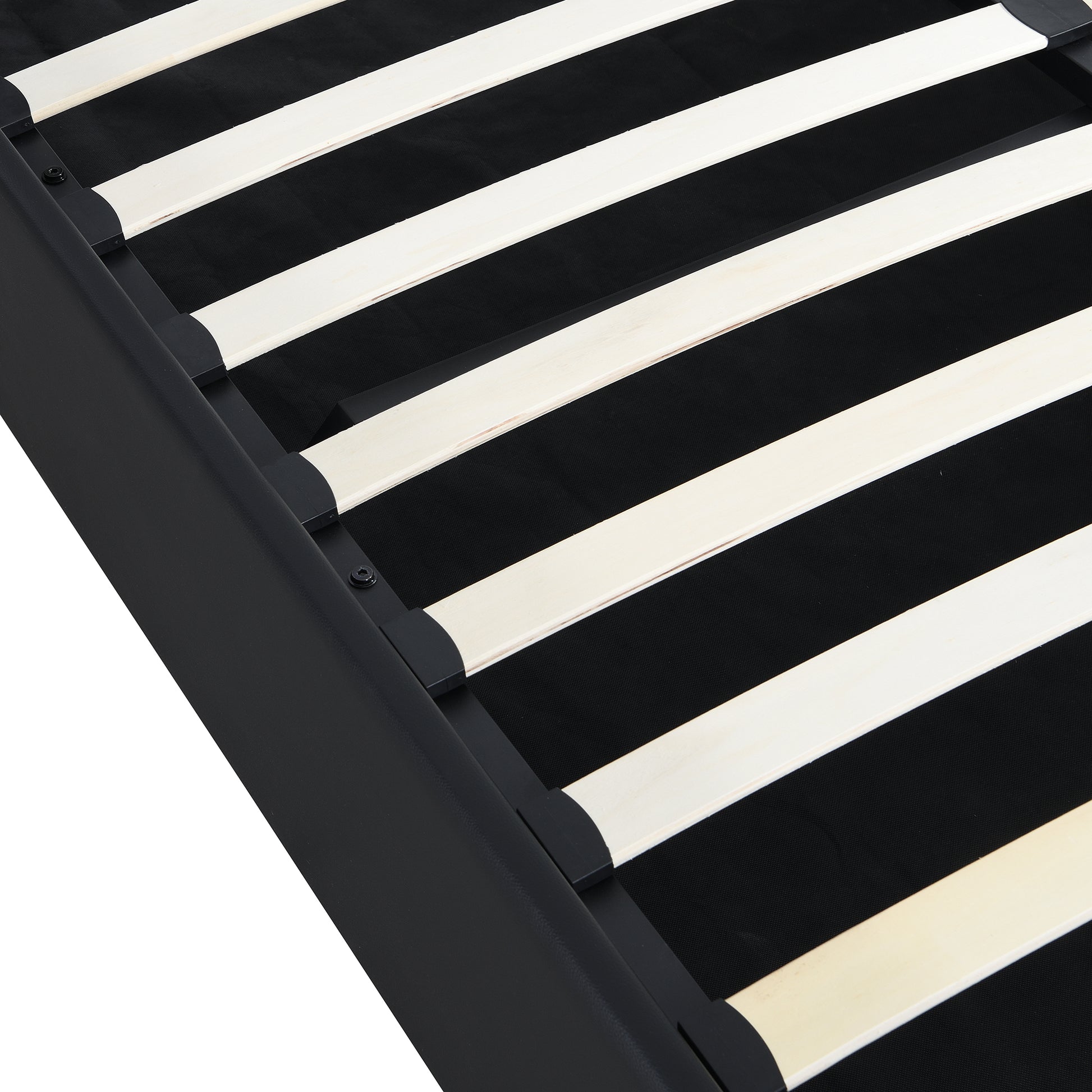 Queen Size Upholstered Faux Leather Platform Bed With A Hydraulic Storage System, Black Black Technical Leather