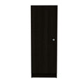 Richmond Rectangle Pantry Cabinet Black Wengue Black Particle Board