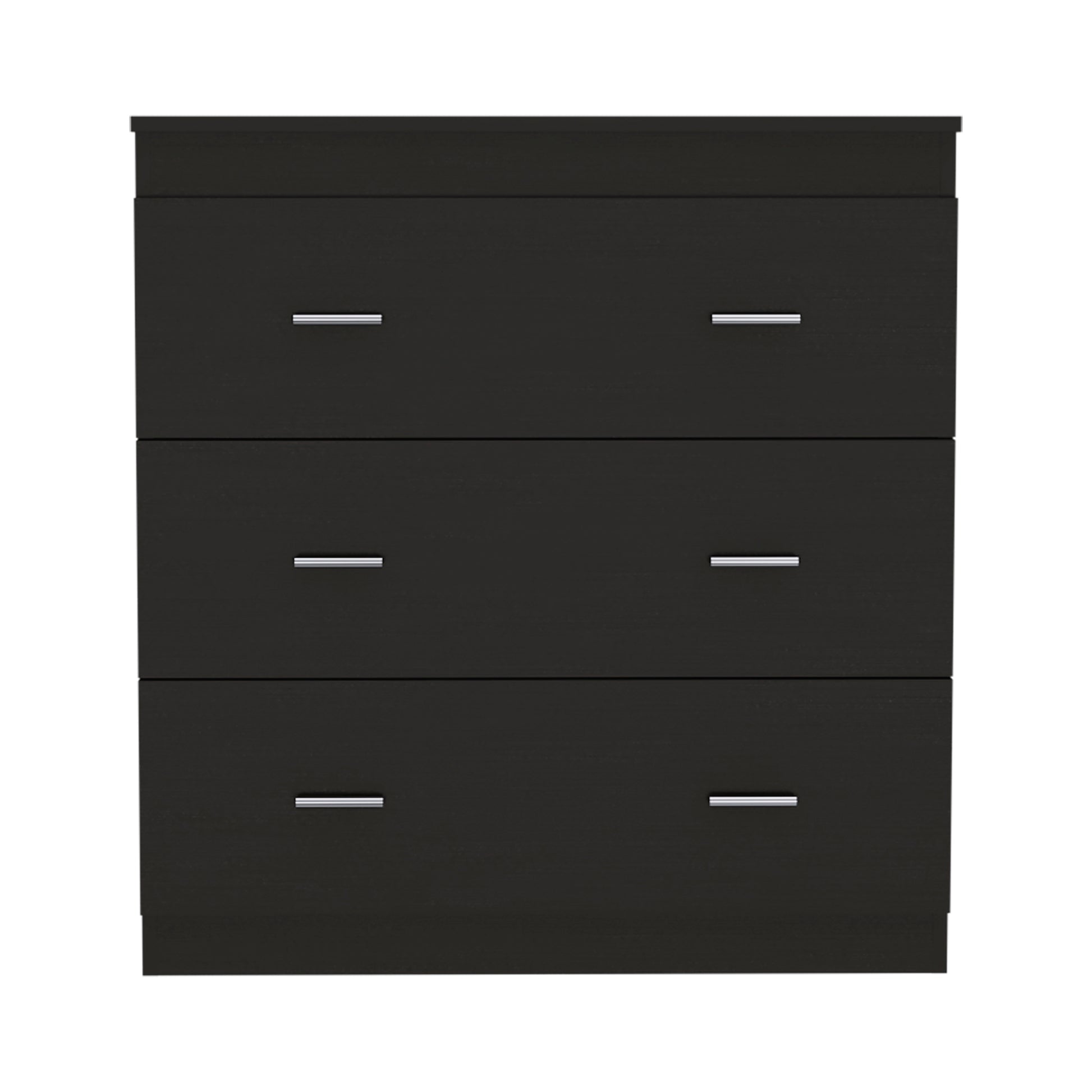 Black Wengue 3 Drawer Dresser Black Bedroom Particle Board