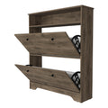 Cranbery 2 Shelf Shoe Rack Dark Brown Dark Brown Particle Board