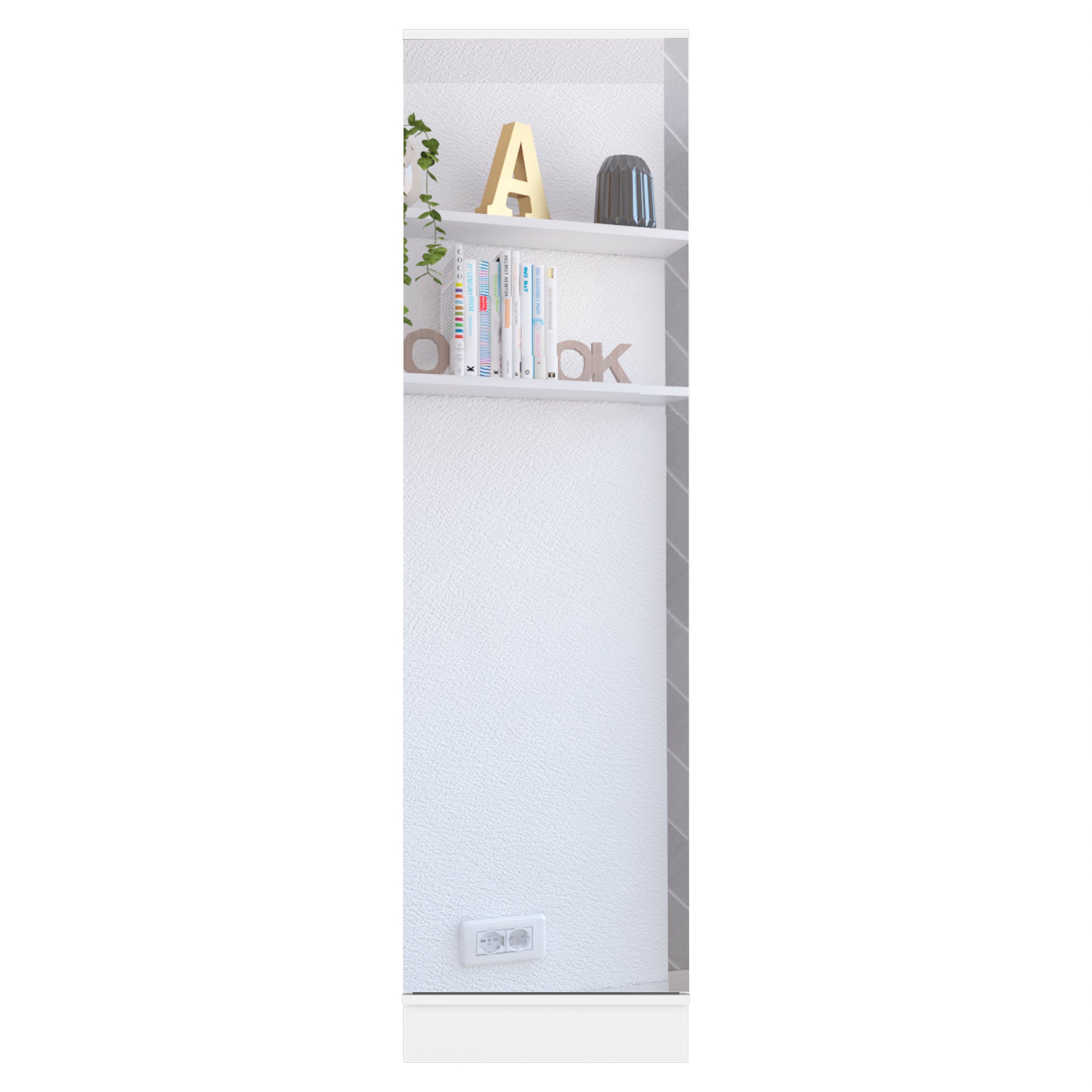 Cassidy Rectangle Tall Shoe Cabinet With Mirror White White Particle Board