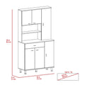 Tigard 1 Shelf 1 Drawer Pantry Cabinet White White Particle Board