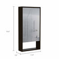 Burlington Rectangle Medicine Cabinet With Mirror Black Wengue Black Particle Board