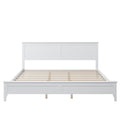 Modern White Solid Wood King Platform Bed Old Sku:Wf283526Aak White Solid Wood