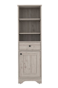 Light Grey 1 Drawer 3 Shelf Linen Cabinet Light Gray Particle Board