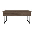 Trumbel Rectangle Lift Top Coffee Table Dark Walnut Brown Particle Board