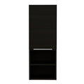 Black Wengue Rectangle 2 Shelf Medicine Cabinet Black Particle Board