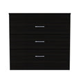 Bethage 3 Drawer Dresser Black Wengue Black Particle Board