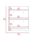 Cranbery 2 Shelf Shoe Rack Light Oak And White White Particle Board