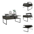 Carbon Espresso And Onyx 1 Shelf Lift Top Coffee Table Espresso Particle Board