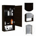 Burlington Rectangle Medicine Cabinet With Mirror Black Wengue Black Particle Board