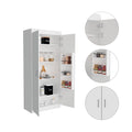 Cherry Hill 5 Shelf Pantry Cabinet White White Particle Board