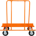 Heavy Duty Drywall Sheet Cart & Panel Dolly 1800Lbs Load Capacity,Panel Service Cart ,Casters With Brake Orange Steel