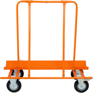 Heavy Duty Drywall Sheet Cart & Panel Dolly 1800Lbs Load Capacity,Panel Service Cart ,Casters With Brake Orange Steel