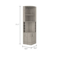 Light Gray 8 Bottle 2 Shelf Bar Cabinet Freestanding 5 Or More Shelves Light Gray Primary Living Space Shelves Included Particle Board