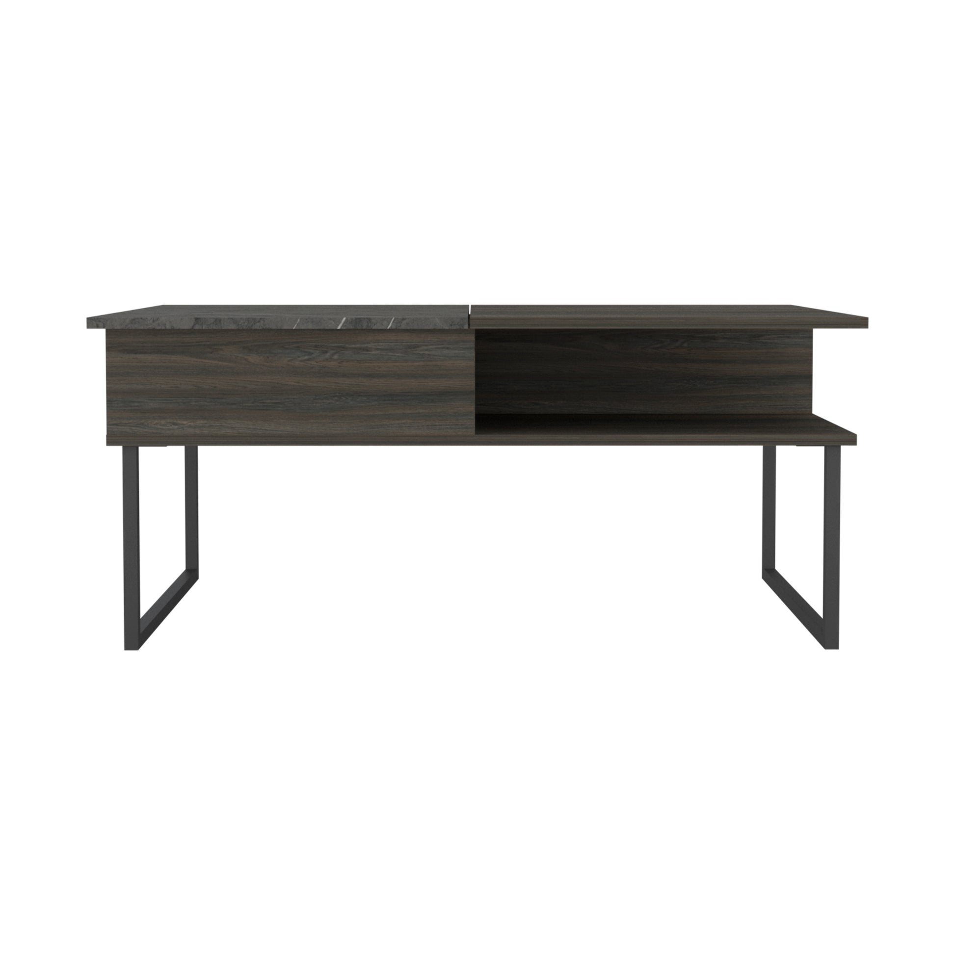 Carbon Espresso And Onyx 1 Shelf Lift Top Coffee Table Espresso Particle Board