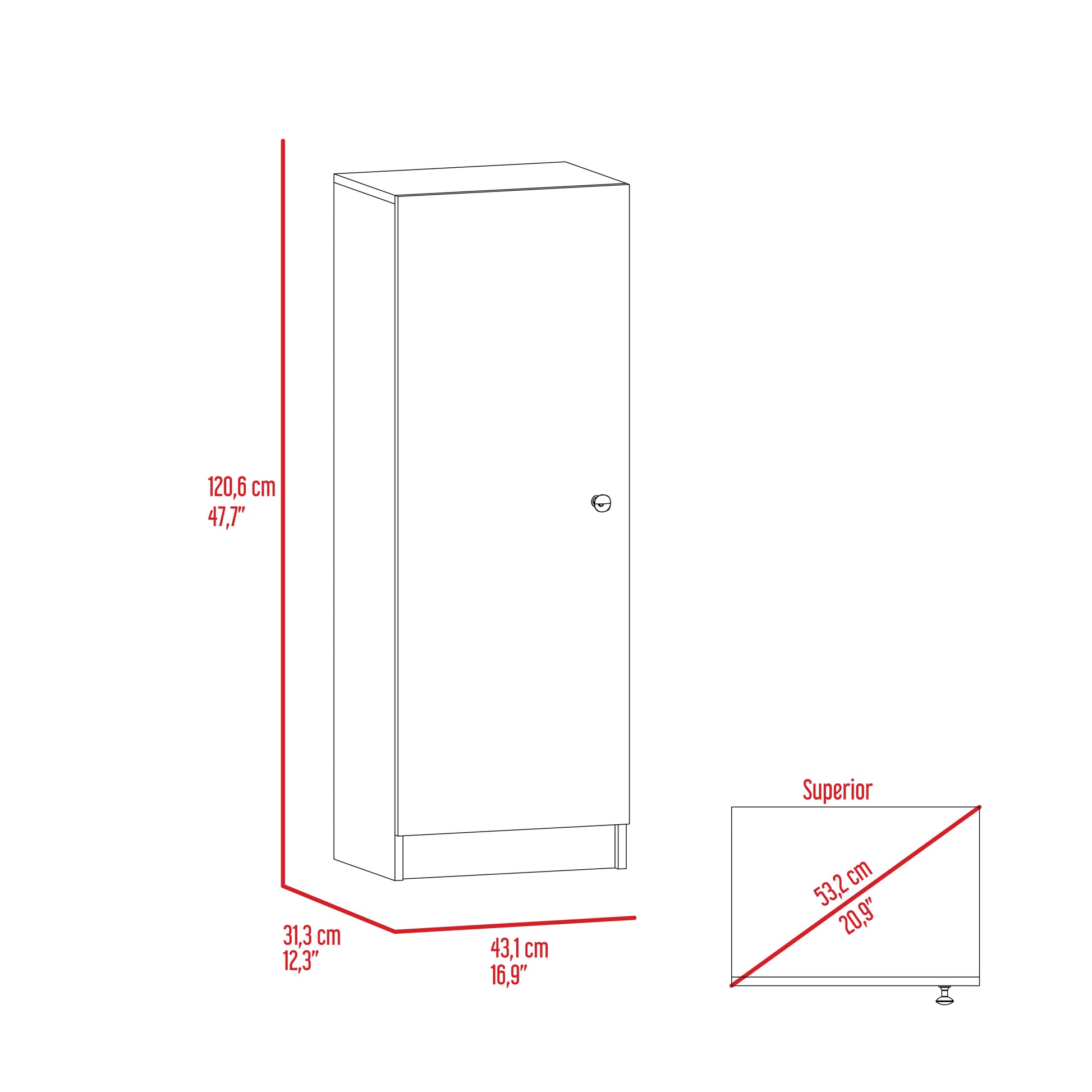 Richmond Rectangle Pantry Cabinet Black Wengue Black Particle Board