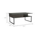 Carbon Espresso And Onyx 1 Shelf Lift Top Coffee Table Espresso Particle Board