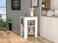 Rockaway 1 Drawer 2 Shelf Kitchen Island White And Light Oak White Particle Board