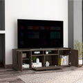 Brock Rectangle 2 Door Tv Stand Dark Walnut Brown 50 59 Inches Particle Board