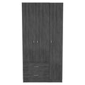 Rowaton 2 Drawer 3 Door Armoire Smokey Oak Gray Gray Office Particle Board