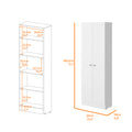 Buxton Rectangle 2 Door Storage Tall Cabinet White White Particle Board