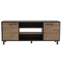 Cannon 3 Shelf 2 Door Tv Stand Carbon Espresso Brown 60 69 Inches Particle Board