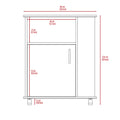 Correy 4 Shelf Microwave Cabinet With Caster White White Particle Board