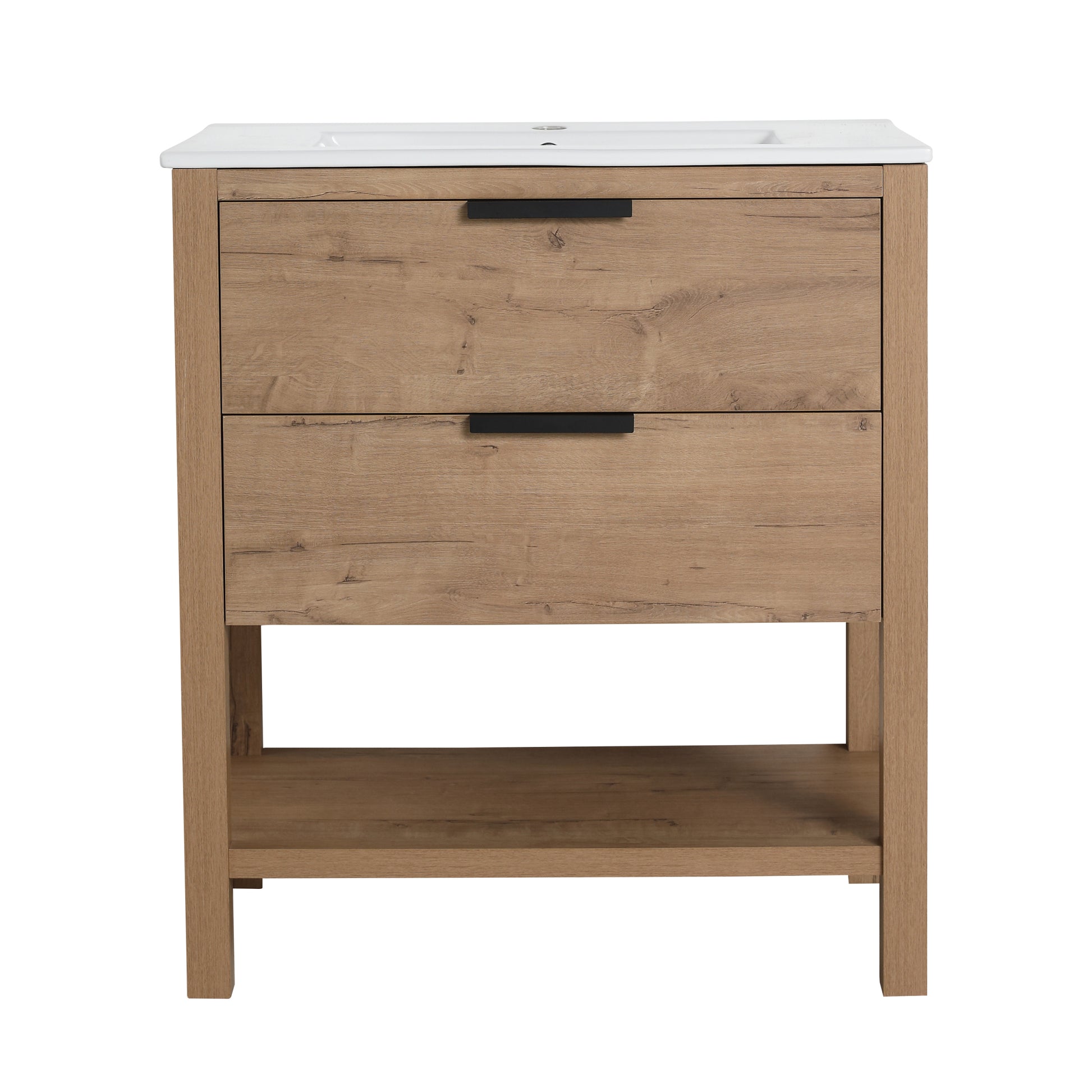 30 Inch Bathroom Vanity Plywood With 2 Drawers Bvb01030Imo Bl9075B 2 Imitative Oak 1 Bathroom Freestanding Modern Plywood