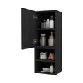 Black Wengue 2 Shelf Medicine Cabinet Black Particle Board