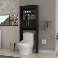 Morley 2 Shelf Over The Toilet Cabinet Black Wengue Black Particle Board