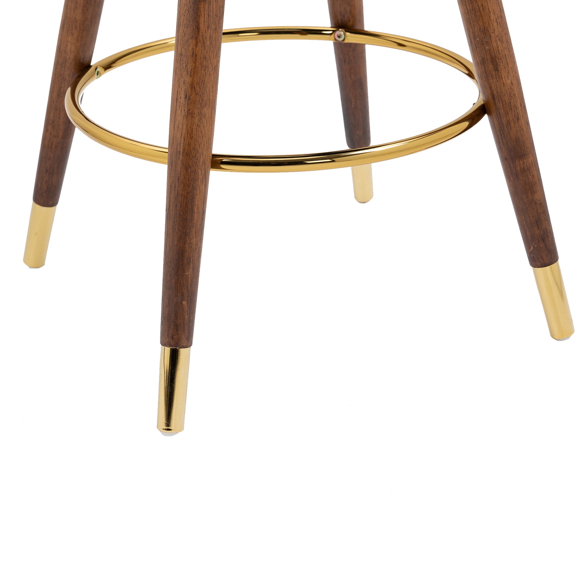 Coolmore Counter Height Bar Stools Set Of 2 For Kitchen Counter Solid Wood Legs With A Fixed Height Of 360 Degrees Emerald Solid Wood