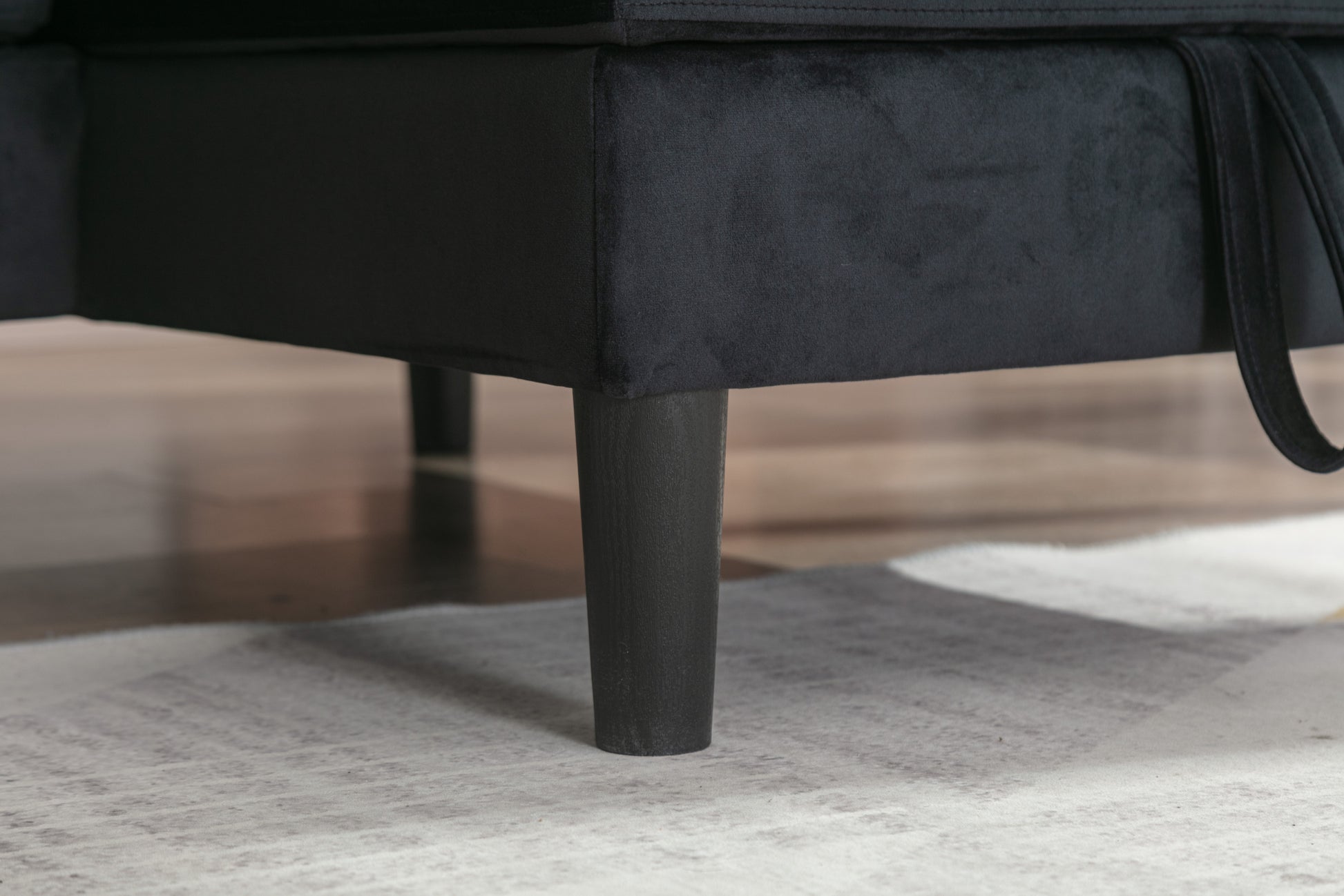 United We Win Sectional Sofa Reversible Sectional Sleeper Sectional Sofa With Storage Chaise Black Polyester