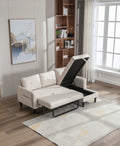 United We Win Sectional Sofa Reversible Sectional Sleeper Sectional Sofa With Storage Chaise Beige Polyester